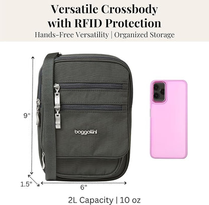 Baggallini Journey Crossbody Bags for Women 9x6 Small Lightweight Travel Handbag W/RFID
