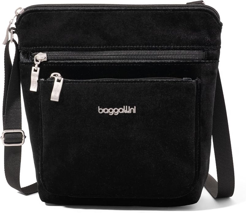 Baggallini Pocket Crossbody Bags for Women 8x8 Small Lightweight Durable Water-resistant Travel Purse W/Rfid