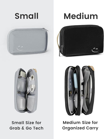 Travelkin Travel Cord Organizer, Cable Organizer For Electronic Accessories | Expandable electronics organizer, charger organizer, travel case, Large Capacity tech pouch for Card,Usbs, travel essentials