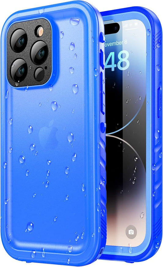 SPORTLINK Design for iPhone 14 Pro Waterproof Case - Shockproof Dustproof Phone Case with Screen Protector, Full Body Protective Case for iPhone 14 Pro Cover 6.1'' Blue