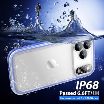 SPORTLINK for iPhone 17 Pro Max Case, IP68 Waterproof Military Protective Full Body Heavy Duty Shockproof 360 Sealed Dustproof with Camera Screen Protector Phone Cover for iPhone 17 Pro Max 6.9" Blue