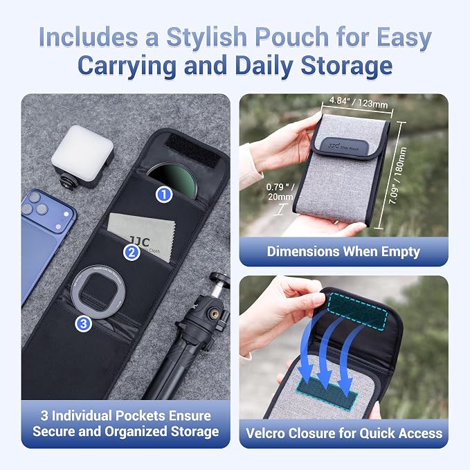 67mm CPL Filter Mount Kit with Magnetic Phone Camera Grip & Storage Pouch for iPhone 17 Air 16 15 14 Pro Max Accessories,Circular Polarizer Polarizing Lens Filter Adapter Set w Cold Shoe & 1/4'' Hole