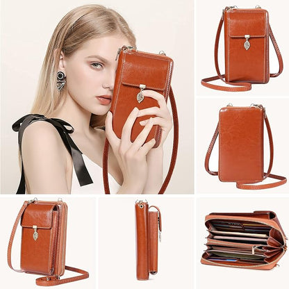 HUANLANG Small Crossbody Phone Bags for Women Leather Cell Phone Purse Wallet | Small, Cell Phone