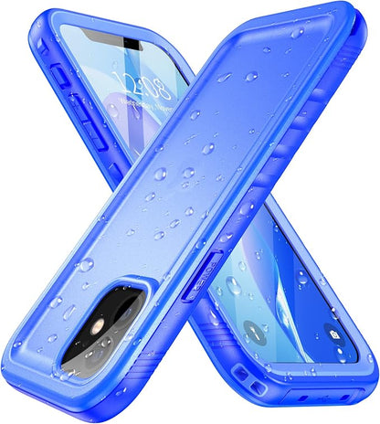 SPORTLINK Compatible with iPhone 12 Pro Waterproof Case - Full Body Shockproof Dustproof Phone Screen Protector Rugged Waterproof Case for iPhone 12 & 12 Pro 6.1 Inch Blue