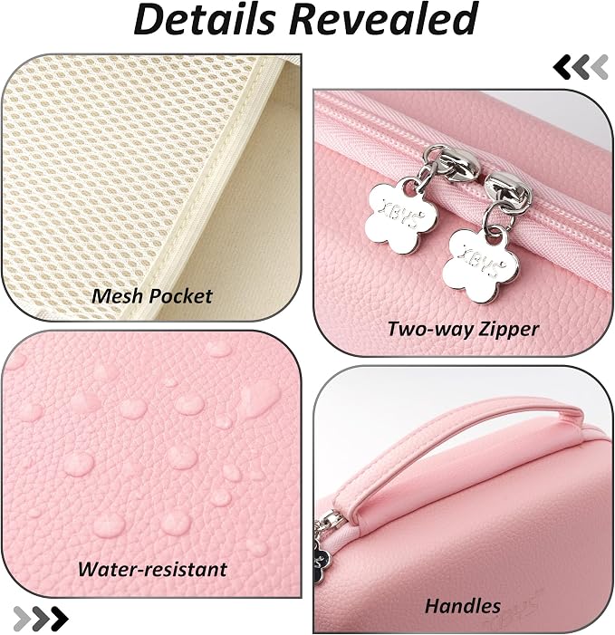 Charger Case for Macbook, Portable Tech Electronic Organizer Bag, Small Travel Storage Pouch for Laptop Accessories, MacBook Power Adapter, Charging Cords, USB Drives, Power Bank (Pink, XL)