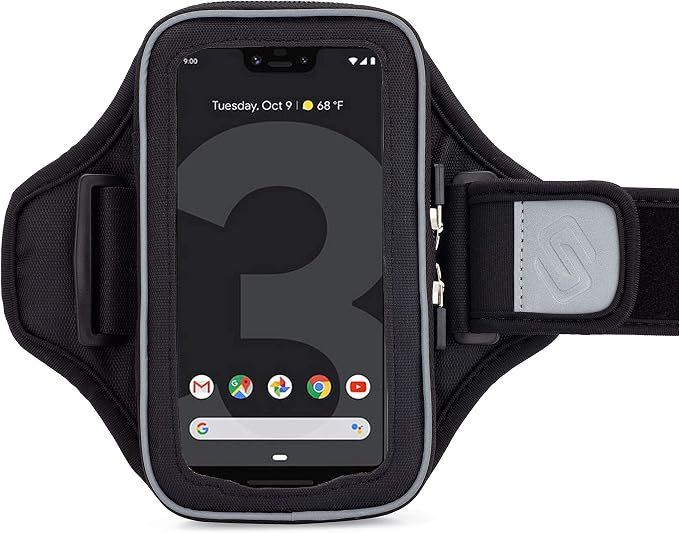 Sporteer Velocity V8 Running Armband - Fits Large Cases - Slim No-Bounce Holder for iPhone 17/16/15 Pro Max & Plus, Galaxy S26+/S25+, Pixel 10 Pro XL - Large-Format Modular Fitness Case