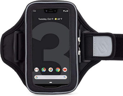 Sporteer Velocity V8 Running Armband - Fits Large Cases - Slim No-Bounce Holder for iPhone 17/16/15 Pro Max & Plus, Galaxy S26+/S25+, Pixel 10 Pro XL - Large-Format Modular Fitness Case