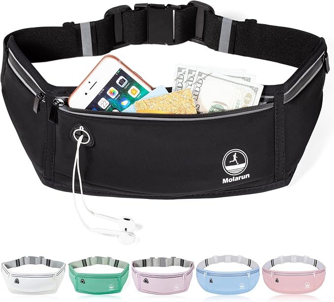 Slim Running Belt Fanny Packs for Women Men, Phone Holder for Running Hiking