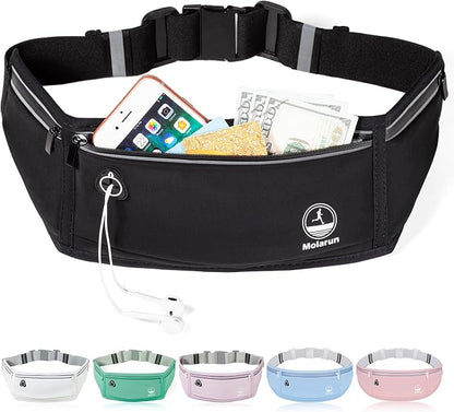 Slim Running Belt Fanny Packs for Women Men, Phone Holder for Running Hiking