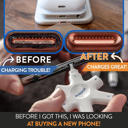 USB-C Multi-Tool Phone Cleaning Kit | Clean Repair & Restore Cell Phone Tablet & Laptop USB C Ports & Cables | Fix Unreliable & Bad Connections | Extend The Life of Your Tech Devices (Black)