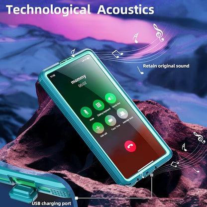 Guppy for Galaxy S25 Ultra Magnetic Waterproof Case, Built-in Screen Protector [IP68 Waterproof][14FT Military Drop Proof] 360° Full Body Protection Dustproof Shockproof Heavy Duty Rugged Case, Cyan