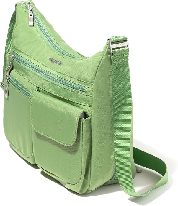 Baggallini womens Everywhere Bagg Crossbody Women 11x9 Lightweight Nylon Hobo Water-resistant Travel Bag W/Rfid