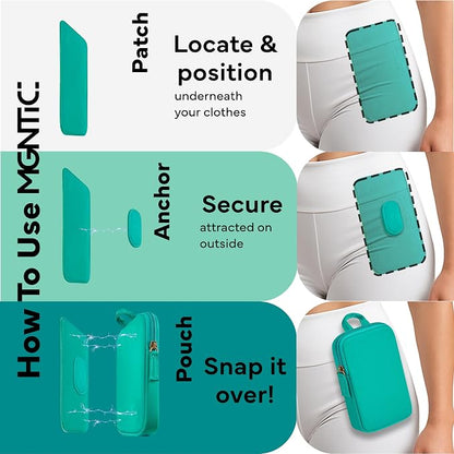 Running Phone Holder – Max Comfort Lightweight Magnetic Pouch for Running & Fitness, Strap-Free Hands-Free Carrier for Waist, Thigh or Chest – Splash Resistant, Breathable – Fits All Phones – Black