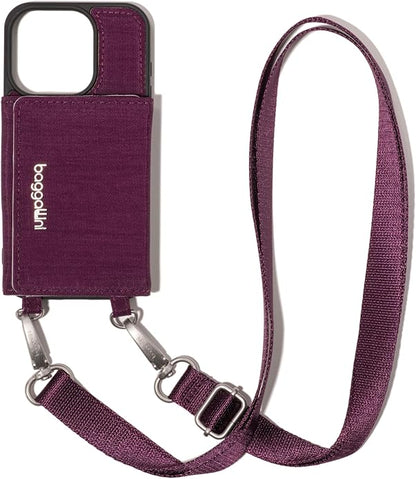 Baggallini On The Go iPhone Card Case Crossbody - Lightweight iPhone Case Designed for iPhone 13, iPhone 14, iPhone 15 and iPhone 15 Pro