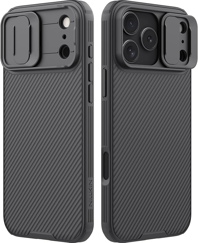 Nillkin Camshield Case for iPhone 17 Pro Max Case, [Built-in Dual Camera Cover][Slim Profile] [Military Grade Drop Protection] Shockproof Bumper Phone Case 6.9 inch 2025 Black