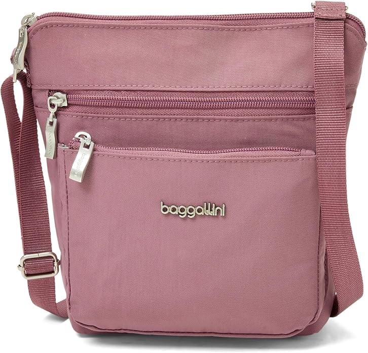 Baggallini Pocket Crossbody Bags for Women 8x8 Small Lightweight Durable Water-resistant Travel Purse W/Rfid