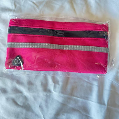 running belt for phone,slim waist pack for running,adjustable fitness belt,lightweight,fits most phones,workout travel (pink)