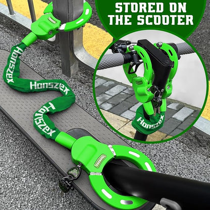 Scooter Lock, Scooter Locks Anti Theft, 36.22inch Colorful Electric Scooter Handcuff Lock, Bike Locks High Security with Key, Accessories for E Scooter, E Bike