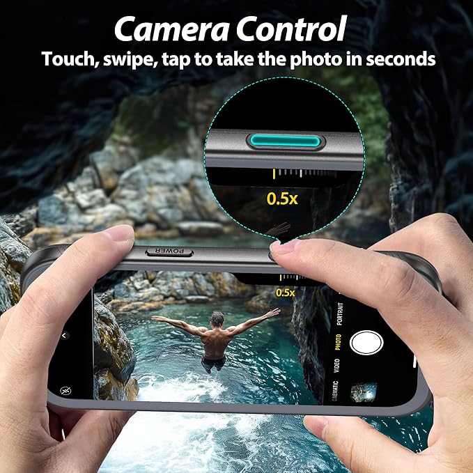 SPORTLINK for iPhone 17 Pro Case - IP68 Waterproof Military Protective Full Body Heavy Duty Shockproof 360 Sealed Dustproof with Camera Screen Protector Phone Cover for iPhone 17 Pro 6.3" Black