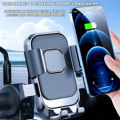 Bike Phone Holder,Motorcycle Phone Mount, Bicycle Handlebar Holder Mount for Adults Kids,No Tools Required, Easy to Install, for iPhone and 4.7-7" Smartphones (1, Black)