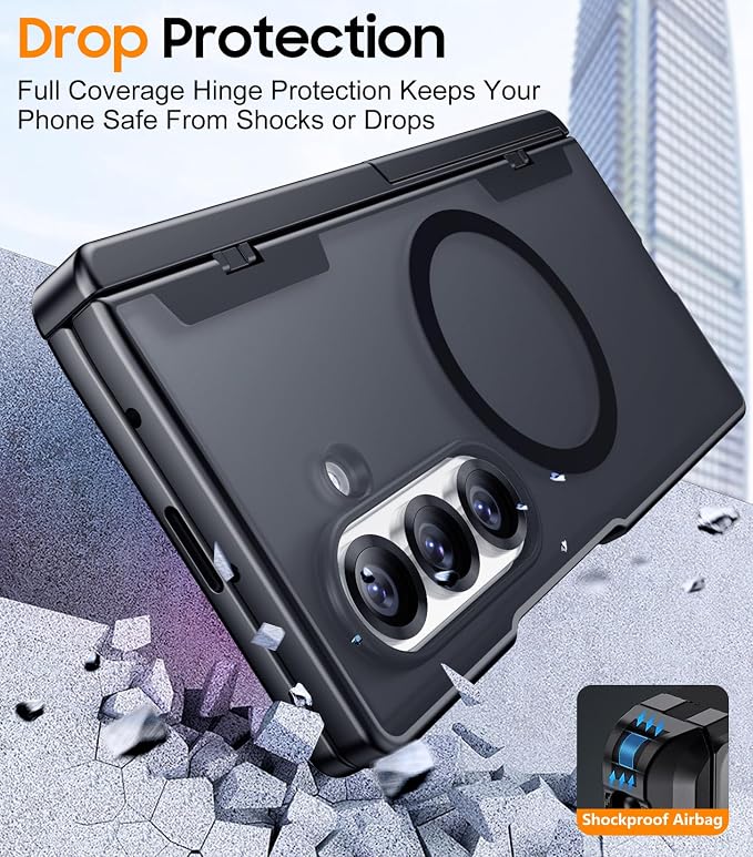 SPIDERCASE Magnetic for Samsung Galaxy Z Fold 8 Ultra Case,Built-in [Screen Protector] [Hinge Protection] [Kickstand] Full Body Protective Phone Case for Z Fold 8 Ultra - Black