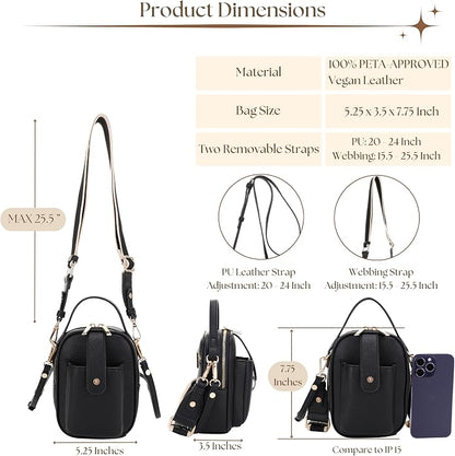Mali+Lili Gail Vegan Leather Multi Compartment Crossbody Bag