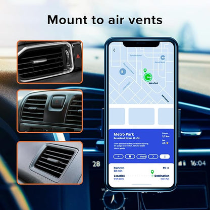 Armor All Phone Mount for Cars, 3-in-1 Phone Holder, Suction Dashboard, Windshield, & Vent Mount, 360° Rotation, Fits iPhone Max, Android, and All Smartphones, 3.5” inch Grip, Quick Release Button