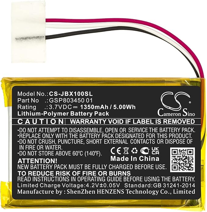 Cameron Sino Battery for Free Charging Case,Free X TWS Charging Case 1350mAh