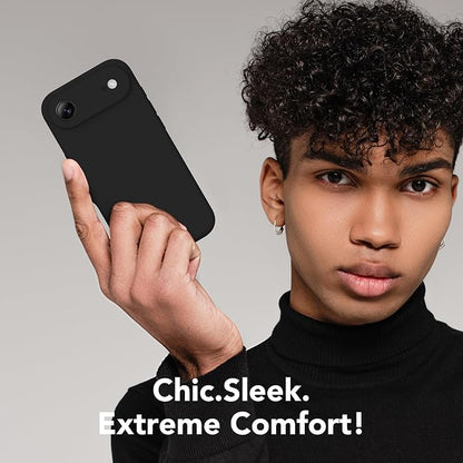 Magnetic for iPhone Air Case, Compatible with MagSafe, [Full Camera Protection][Screen Protector] Silicone Shockproof Protective Phone Case for iPhone 17 Air 6.5", Black