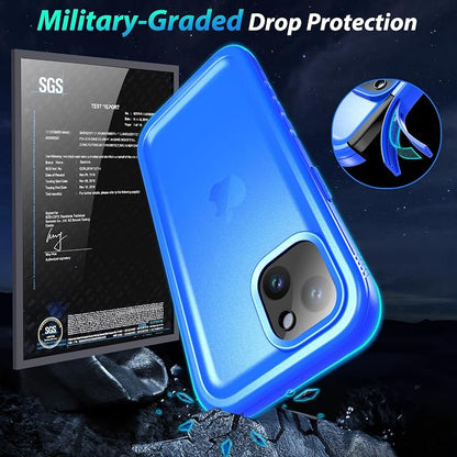 SPORTLINK for iPhone 15 Case - IP68 Waterproof Military Protective Full Body Heavy Duty Shockproof 360 Sealed Dustproof with Camera Screen Protector Phone Cover for i Phone 15 6.1" Blue