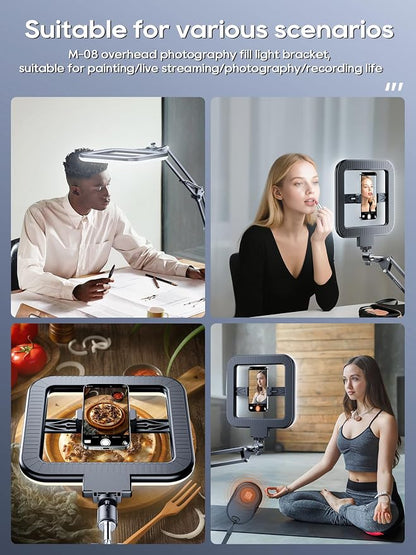 12'' Selfie Ring Light with Clamp Stand for Video Recording, Live Streaming(YouTube, Instagram, TIK Tok), Compatible with Phones, Cameras and Webcams