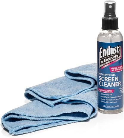 Endust for Electronics; Anti-Static Cleaning Gel & Microfiber Towel Combo Pack Bulk Bundle; Six 6 Oz Bottles & 6 Towels; (12275P6)