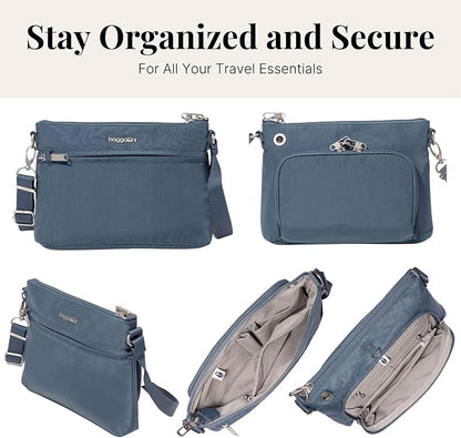 Baggallini womens Securtex Anti-theft Memento Crossbody Bag