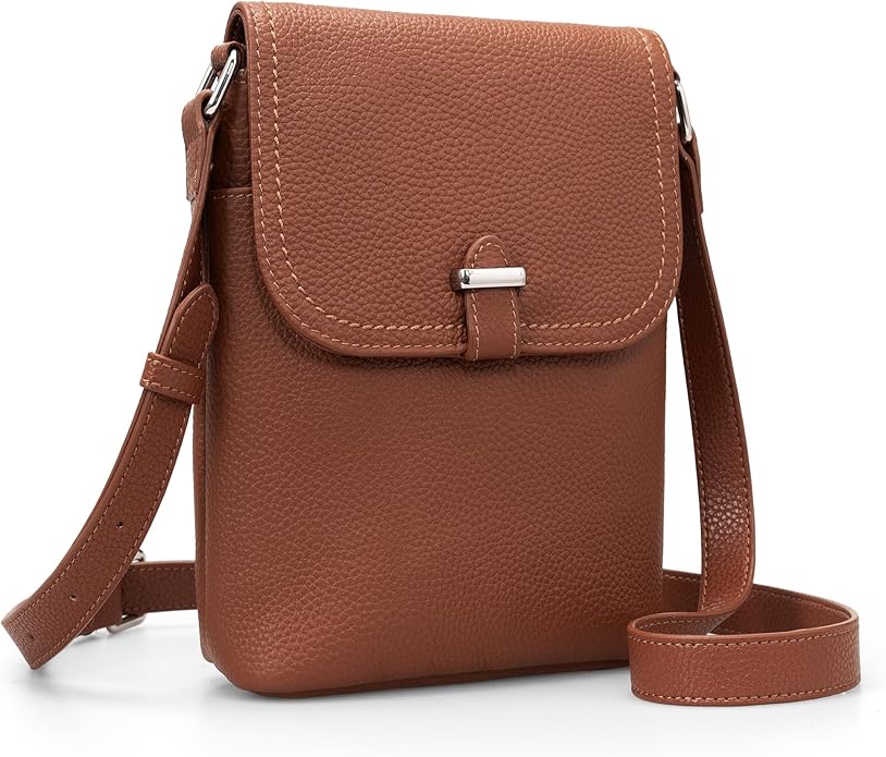 befen Genuine Leather Small Crossbody Bags for Women, Womens Cell Phone Purses Cross body Bag Purse with RFID Card Slots