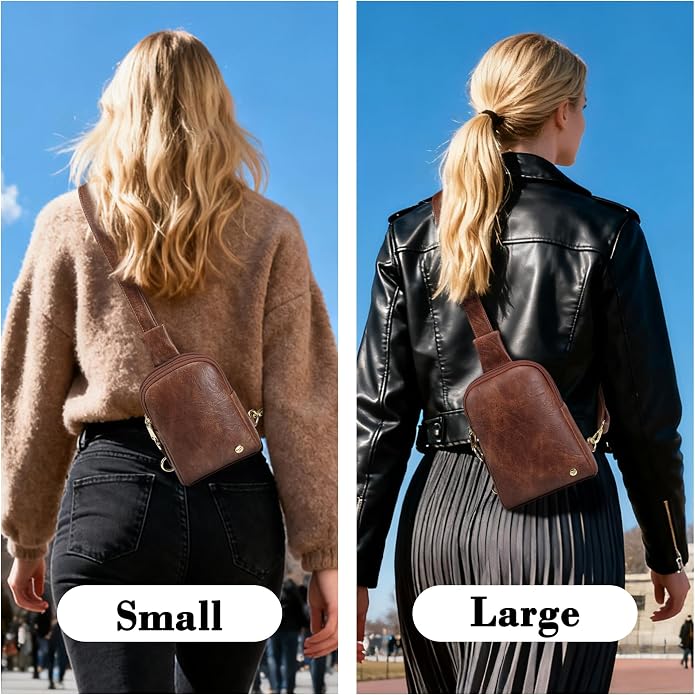 INICAT Small Sling Bag for Women Everyday & Travel Crossbody Bags Lightweight Cross Body Purses Vegan Leather