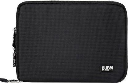 BUBM Double Layer Electronics Organizer/Travel Gadget Bag For Cables,Memory Cards,Flash Hard Drive and More,Fit For iPad Or Tablet(Up To 9.7")--Large, Black | Travel Gadget Bag For Cables, Memory Cards, Flash Hard Drive and More, Fit For iPad or Tablet...