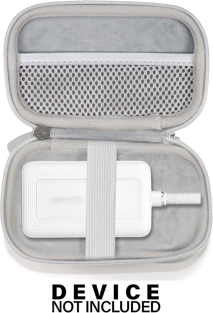 CaseSack Case for Anker Portable Charger 10,000mAh, Zolo Power Bank 20,000mAh, Organizer for Anker Portable Charger/Fast Charge Battery Pack (Silver)