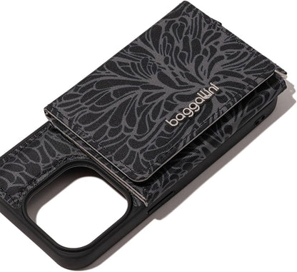 Baggallini On The Go iPhone Card Case Crossbody - Lightweight iPhone Case Designed for iPhone 13, iPhone 14, iPhone 15 and iPhone 15 Pro