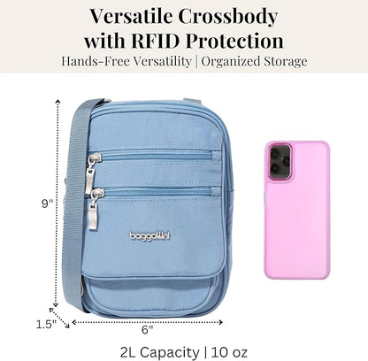 Baggallini Journey Crossbody Bags for Women 9x6 Small Lightweight Travel Handbag W/RFID