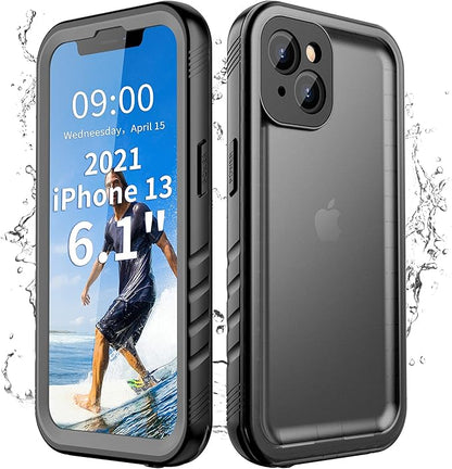 Cozycase TOP Military Protective Case for iPhone 13 IP68 Waterproof Heavy Duty 360 Shockproof Full Body With Screen Camera Protector Double Dustproof Hard Tough Front Back Cover i Phone 13 Proof Case