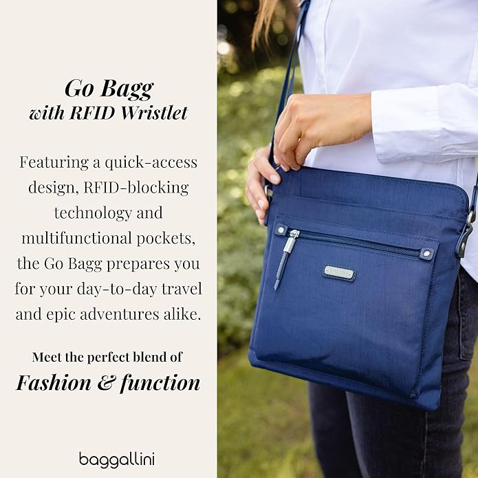 Baggallini womens Go Bagg With Rfid Phone Wristlet