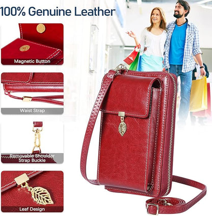 HUANLANG Small Crossbody Phone Bags for Women Leather Cell Phone Purse Wallet | Small, Cell Phone