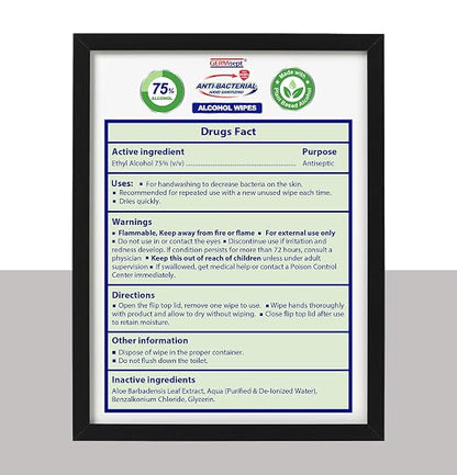 Germisept 75% Alcohol Advanced Hand Sanitizing Wipes | 50 Count per Pack x Pack of 3 = 150 Wipes