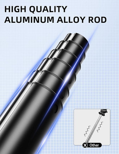 41'' Selfie Stick Tripod, Extendable Portable 4 in 1 Aluminum Phone Tripod with Wireless Remote 360° Rotation Travel Smartphone Tripods Stand Compatible with iPhone 17/16/15/14/Android (Black)