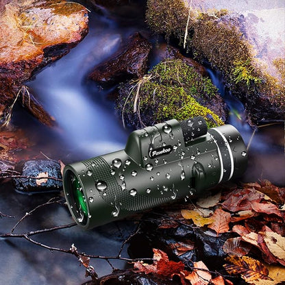 40X60 Monocular Telescope, High Power Monocular for Adults with Phone Adapter& Tripod& Hand Strap, Low Night Vision Monocular, Equipped with BAK4 Prism for Bird Watching and Traveling Concert