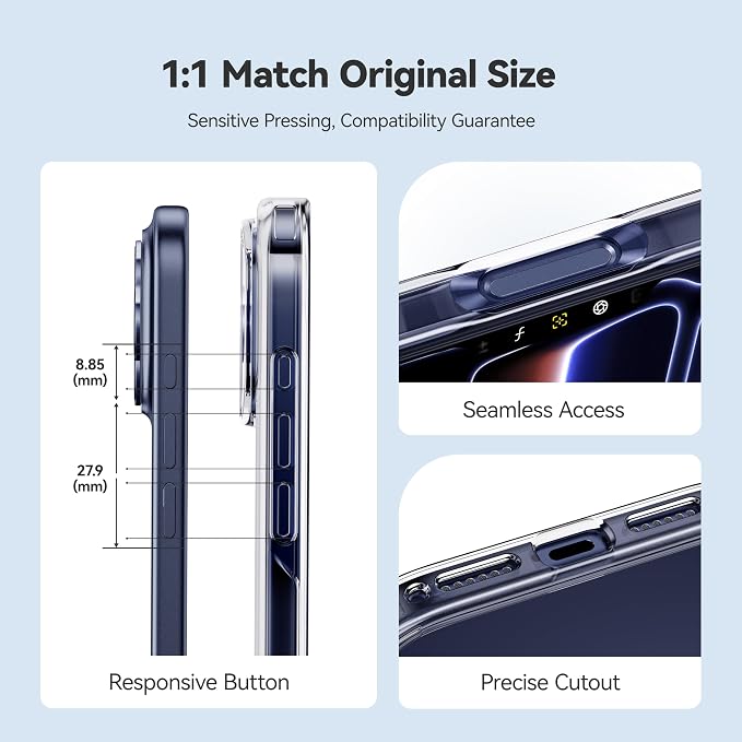 CASEKOO for iPhone 17 Pro Max Case Smooth Crystal Clear, Patented Anti-Yellow & Virgin TPU, 15FT Military-Grade Protection, Slim Transparent Women Men Funda para for iPhone 17 Pro Max Case 6.9", Clear