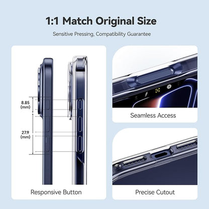 CASEKOO for iPhone 17 Pro Max Case Smooth Crystal Clear, Patented Anti-Yellow & Virgin TPU, 15FT Military-Grade Protection, Slim Transparent Women Men Funda para for iPhone 17 Pro Max Case 6.9", Clear