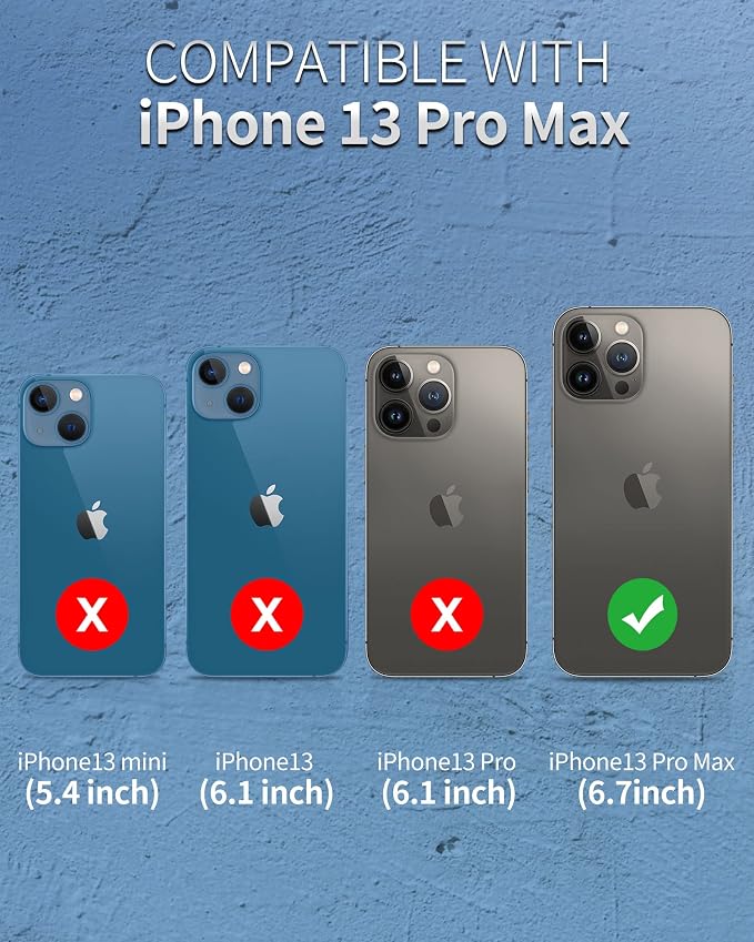 SPORTLINK Compatible with iPhone 13 Pro Max Case Waterproof - Full Body Dustproof Protection Cover Built in Screen Protector Shockproof Waterproof Case for iPhone 13 Pro Max 6.7 Inches Blue