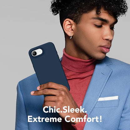 Magnetic for iPhone 17e/iPhone 16e Case, Compatible with MagSafe, [Soft Anti-Scratch Microfiber Lining] Slim Silicone Shockproof Protective Phone Case for iPhone 17e/16e 6.1", Cobalt Blue