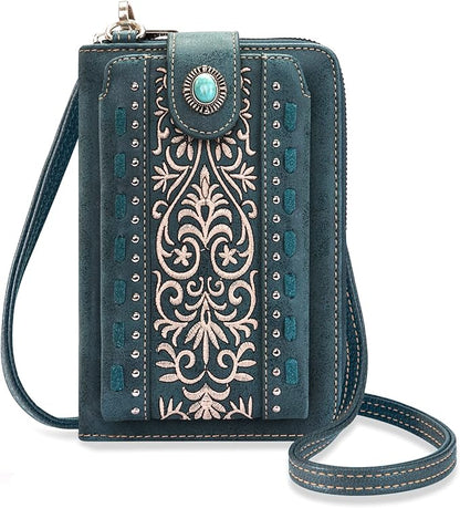 Montana West Small Crossbody Bags for Women Western Handbag with Cash Slots
